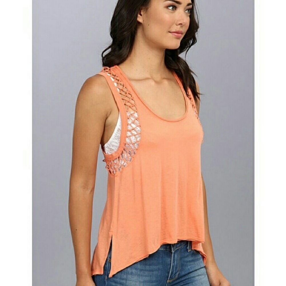 Free People Orange Tank Top